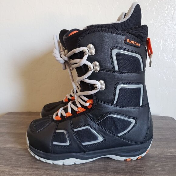 Burton Fader Matrix 2 Lace Snowboarding Boots Black/Grey/Orange Size Men's 8 - Picture 3 of 12